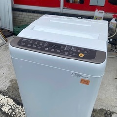 NO B395🌈福岡市内配送設置無料✨🌈パナソニック 全自動洗濯機 洗濯 7kg つけおきコース搭載 バスポンプ内蔵 ブラウン NA-F70PB12-T 2019年の画像