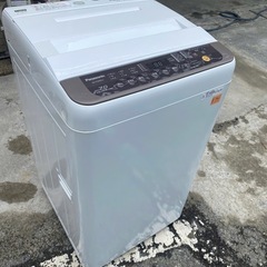 NO B395🌈福岡市内配送設置無料✨🌈パナソニック 全自動洗濯機 洗濯 7kg つけおきコース搭載 バスポンプ内蔵 ブラウン NA-F70PB12-T 2019年の画像