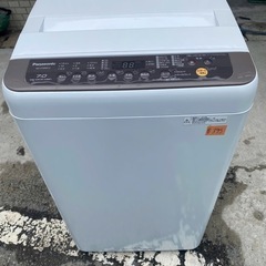 NO B395🌈福岡市内配送設置無料✨🌈パナソニック 全自動洗濯機 洗濯 7kg つけおきコース搭載 バスポンプ内蔵 ブラウン NA-F70PB12-T 2019年の画像