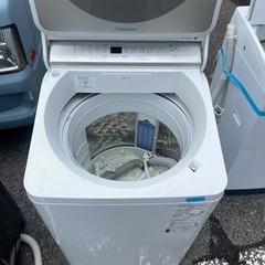NO B397🌈福岡市内配送設置無料✨🌈パナソニック 8kg 全自動洗濯機 泡洗浄・パワフル立体水流 ホワイト NA-FA80H7-W 2019年の画像