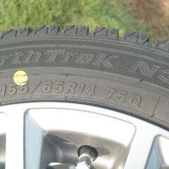 【😄冬先取り😄】『✨使用感無し✨』AUTOBACS(オートバックス) North Trek N3i【スタッドレスタイヤ4本セット】 オートバックス ノーストレック N3i 155/65R14 ②の画像