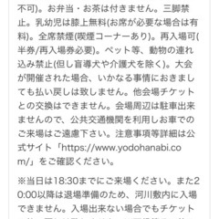 淀川花火大会チケットの画像