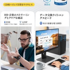 Bluetooth5.4 USBアダプタ ドングル レシーバー 小型 高速接続 Windows対応の画像