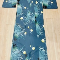 手縫いの浴衣と帯のセットの画像