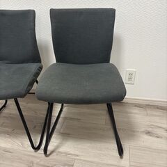 ニトリ ダイニングチェア グレー　2脚セットの画像