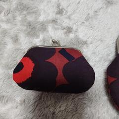 和柄のがま口タイプ大小セットの画像
