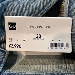 GU バレルレッグジーンズ　28インチの画像