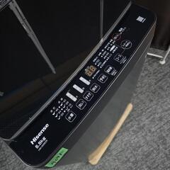 9691‼️関西エリア配送設置可🙌‼️最新2022年製✨マットブラック&ガラストップ✨Hisense 5.5kg 洗濯機の画像