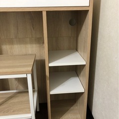  LOWYA ドレッサー ミラースタンド 椅子付き の画像