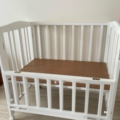 カトージ　KATOJI ミニ ベビーベッド　折りたたみ 白 ホワイトの画像