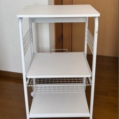 レンジ台 キャスター付き レンジボード スライド棚 キッチンワゴン キッチン収納の画像