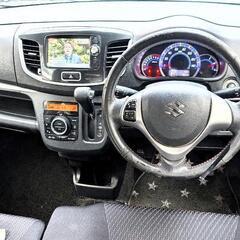 H25 ワゴンR 4WD MH34 プッシュ レーダーサポートブレーキ Bluetooth エンジンスターター ナビ TV 車検令和8年9月 の画像