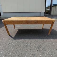 ヴィンテージ コンランショップ ラッシ編み 2人掛け ベンチ 北欧 希少品の画像