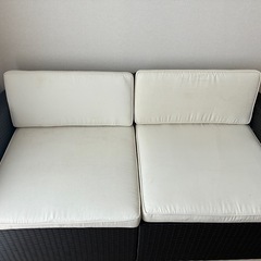 美品ガーデンソファの画像