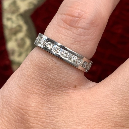 Pt900 プラチナ900 エタニティリング　1ct 6.5g 約12号