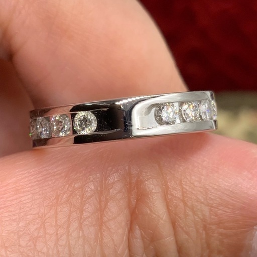 Pt900 プラチナ900 エタニティリング　1ct 6.5g 約12号