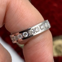 Pt900 プラチナ900 エタニティリング　1ct 6.5g 約12号の画像