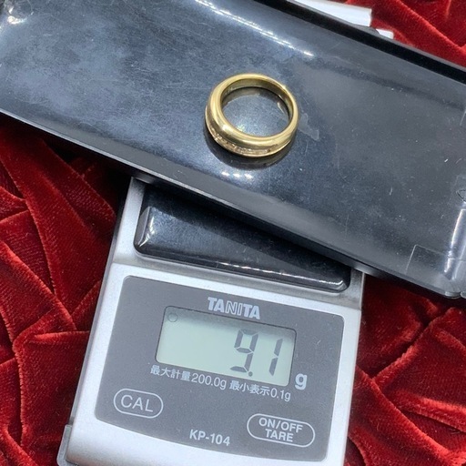 K18 ハーフエタニティ　1ct　リング　9.1g 約11号