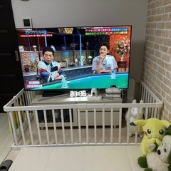 ベビーサークル　木製　ホワイトの画像