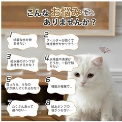 【新品未使用】ペット用水飲み器　猫自動給水器 ペット自動給水器　大容量2ℓ 循環式 静音 取扱説明書付きの画像