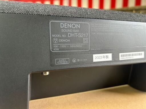 □美品 2023年製 DENON サラウンドバー スピーカー DHT-S217