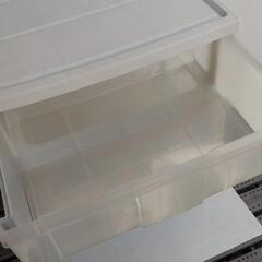 ☆3段衣装ケース　ホワイト×クリア 幅54☆の画像