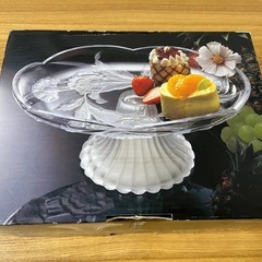 【新品未使用】　SOGA japan 曽我ガラス　ケーキトレイ　ケーキスタンド ガラスの画像