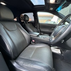 H25年式　レクサスRX 450h Fスポーツ　8.3万キロ 4WD サンルーフ　黒本革シート　新品レクサス純正オプションフルエアロクリスタルアイテールの画像