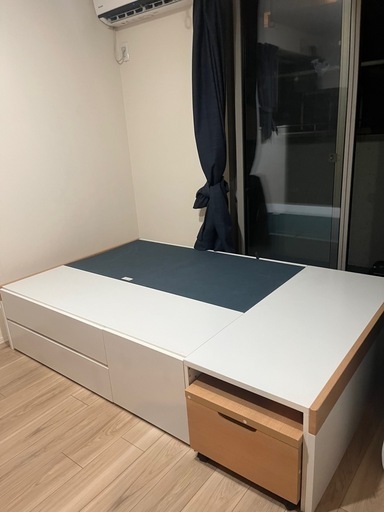 美品　元値５万収納付きセミダブルベット