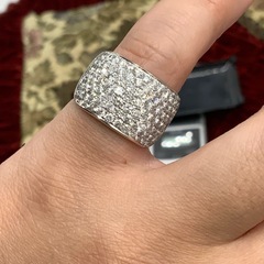 Pt900 パヴェダイヤ　リング　3ct 11.6g 約11.5号　鑑別書付の画像