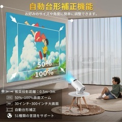 家庭用プロジェクター 18000LM 4K対応　ホームプロジェクターの画像