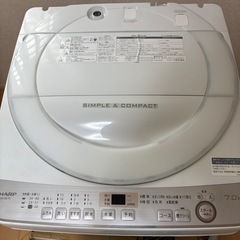 【✨美品✨】SHARP洗濯機7.0kg　持っていけます🚗の画像