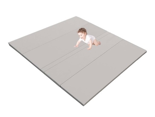 大阪熊シームレス プレイマット  折りたたみ 厚手 赤ちゃん ベビーお昼寝マット 200×180×4cm 2カラー ベビーマット 赤ちゃん マットレス 防水 防音 組立簡単マット