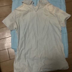 【女性限定⭐︎0円】EMODAのパール付きトップス　ジャンクの画像