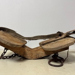 荷鞍　馬や牛の背に荷をのせる道具 古道具古民具の画像
