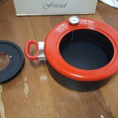 My Lady 天ぷら鍋 24㎝ 温度計・網じゃくし付き 調理器具 未使用の画像