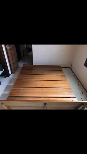 8月迄　北欧風ベッドフレーム w1600cm