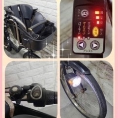 美品🌈大容量8🌸室内保管🌼パナソニック ギュット　🌼子供乗せ電動自転車ブラック9の画像