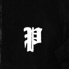 PHATRNK OLD"P"LOGO BOA FLEECE ファットランク ボア ジャケット ボア フリースジャケット ブラック の画像