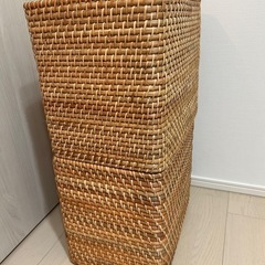 無印良品 重なるラタン長方形バスケット・特大の画像