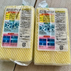 ★新品★武蔵小杉★泡立ちスポンジ 2個セット バススポンジ キッチンスポンジ の画像