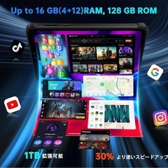 新品未使用品です‼️‼️‼️Android15タブレット 8インチ HD IPSディスプレイ コンパクト 軽量 16GB のRAM 128GB ROM 大容量ストレージ 大容量バッテリー タフネス タブレット ゴツイ外観 釣り アウトドア 海 川 モトクロス フィールドワーク 日常使い お風呂でも。の画像