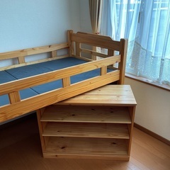 決まりました。高床式？シングルベッド収納ラック付きの画像