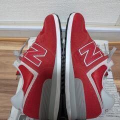 ニューバランス574クラシック27cm赤色レッドの画像