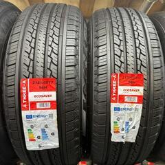 🌞215/60R17⭐工賃込み！新品未使用！C-HR、アルファード、エスティマ、ヴェルファイア、CR-V、エリシオン、クロスロード、エクストレイル、エルグランド、MPV、RVR等に！THREE-A製サマータイヤ入荷しました🌞の画像