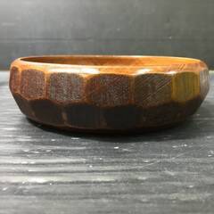 未使用　亀甲彫菓子鉢　漆塗り　箸付きの画像