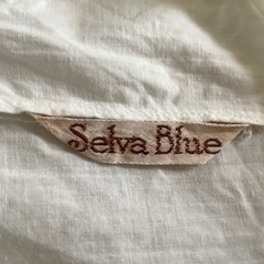 昭和レトロ　Selva Blue インド綿　ブラウス　ホワイト　カット刺繍　綿の画像