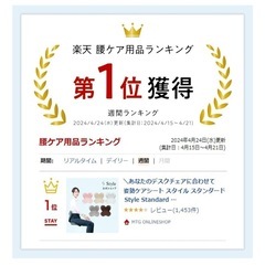 【美品】Style 骨盤サポートチェア 猫背矯正の画像