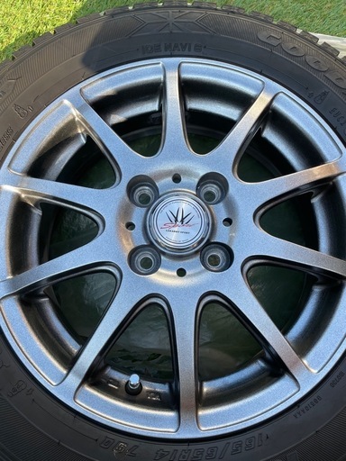 今月中のお問い合わせまで 値下げしました 中古ハスラー冬用タイヤ グッドイヤー4本セット　スタッドレス　ロクサーニスポーツ　ホイール付　アイスナビ6