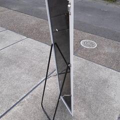 美品 ホワイト スタンドミラー 縦長 全身鏡 姿見の画像